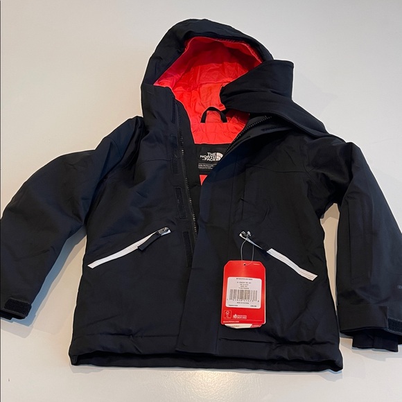 NEW The North Face Girls' Lenado Insulated Jacket withcoral salmon Lining